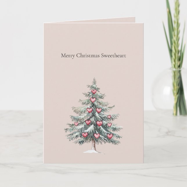 Merry Christmas Sweetheart Kort (Framsida)