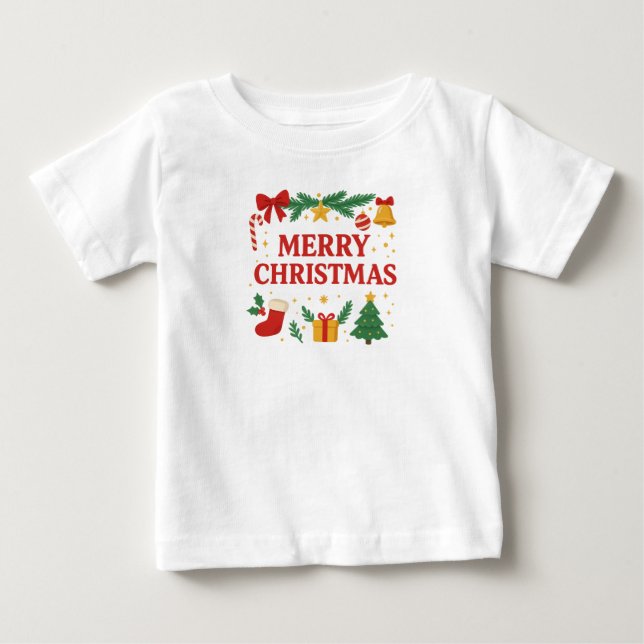Merry Christmas T-Shir T Shirt (Framsida)