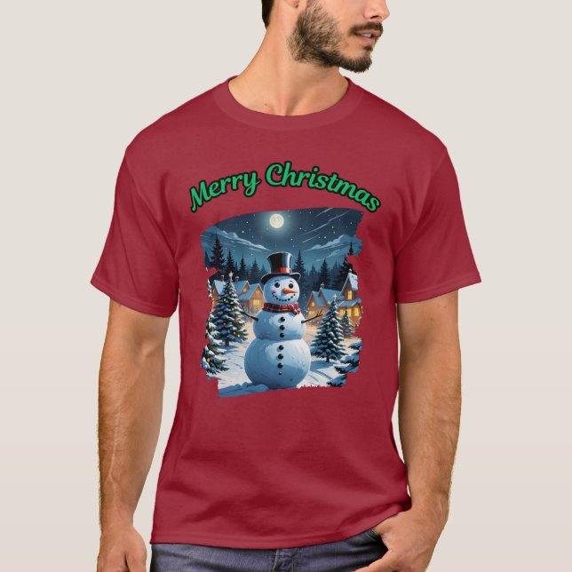 Merry Christmas  T Shirt (Framsida)