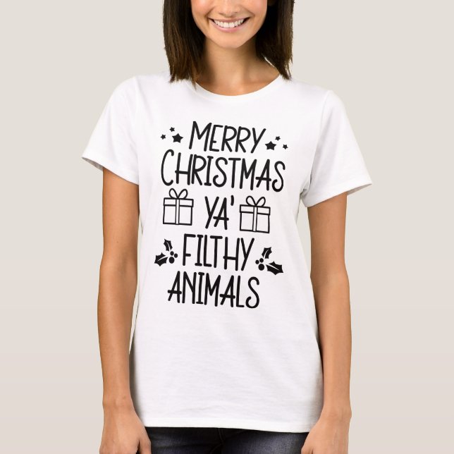 Merry Christmas T Shirt (Framsida)