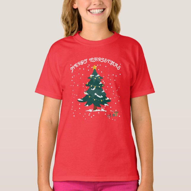 Merry Christmas  T Shirt (Framsida)