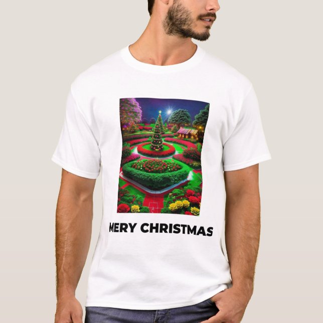 Merry Christmas  T Shirt (Framsida)