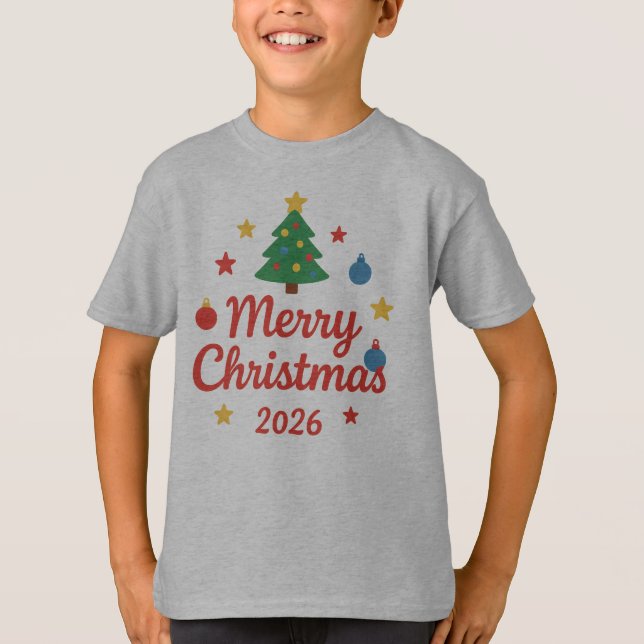  Merry Christmas T-Shirt (Framsida)