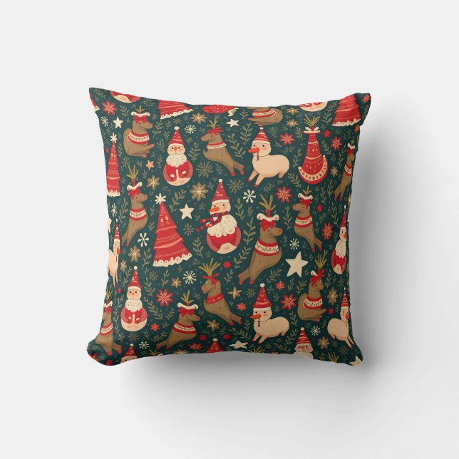 Merry Christmas Throw Pillow 2 Kudde (Framsida)