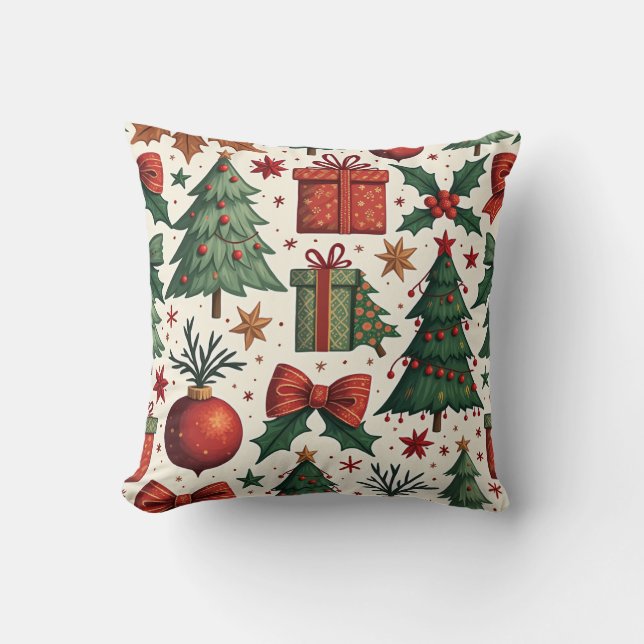 Merry Christmas Throw Pillow 4 Kudde (Framsida)
