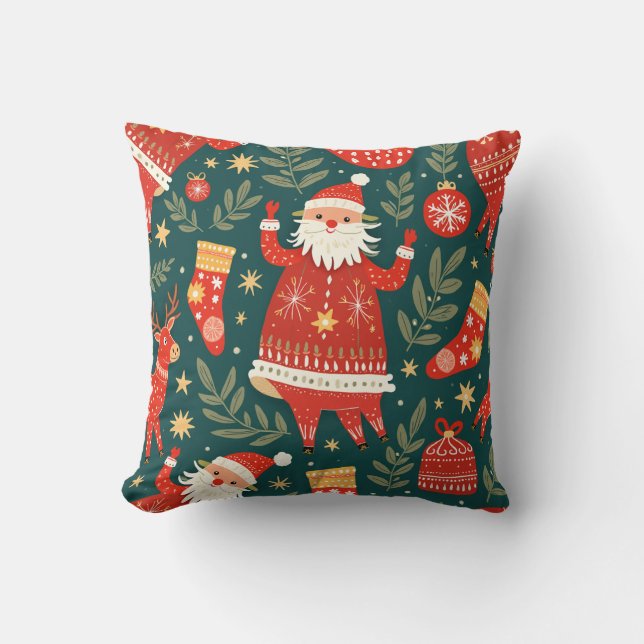 Merry Christmas Throw Pillow 6 Kudde (Framsida)