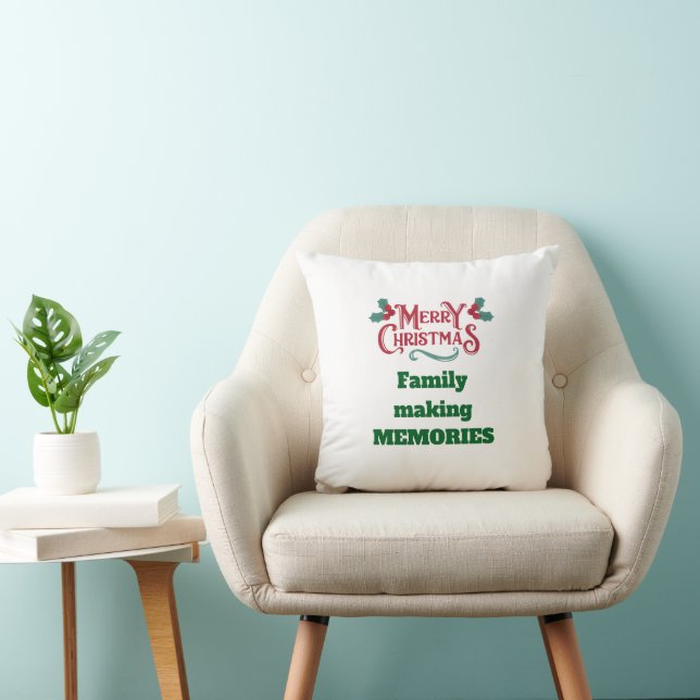  Merry Christmas Throw Pillow Kudde (Stol)