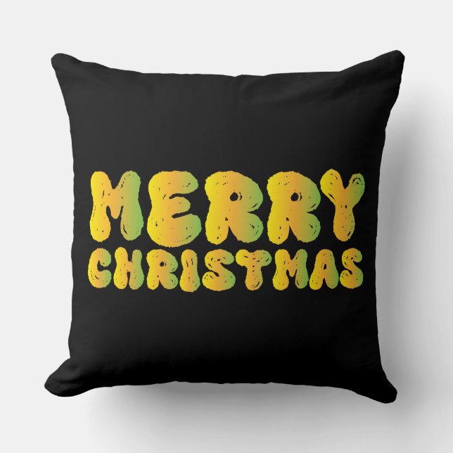 Merry Christmas Throw Pillow Kudde (Framsida)