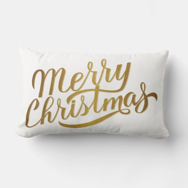 Merry Christmas Throw Pillow Lumbarkudde (Framsida)