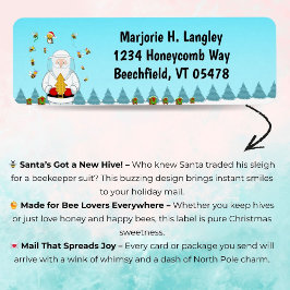 Merry Christmas to an Amazing Beekeeper Return Add Returadress Etikett