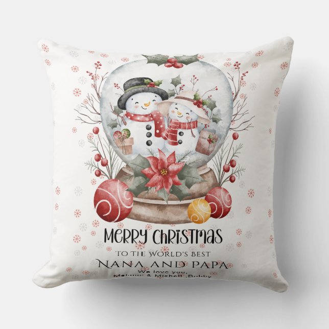 Merry Christmas To The World's Best Grandparents  Kudde (Framsida)