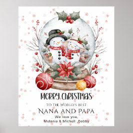 Merry Christmas To The World's Best Grandparents  Poster