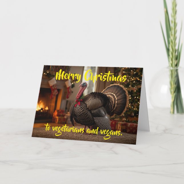 Merry Christmas to vegetarians and vegans. Kort (Framsida)