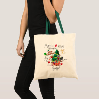 Merry Christmas Tote Bag | Festive Holiday Gift Tygkasse