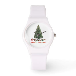 Merry Christmas. Tree (design 1) with gifts Armbandsur