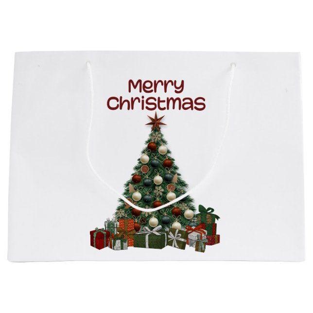 Merry Christmas Tree Gift Bag (Framsidan)
