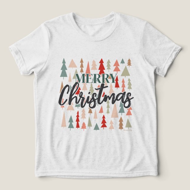 Merry Christmas Trees, Christmas Graphic tee (Design Framsida)