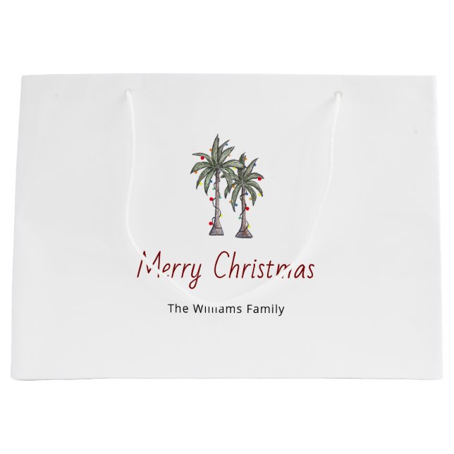 Merry Christmas Tropical Palm Trees Beach  (Framsidan)