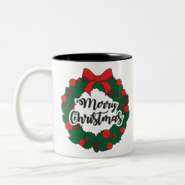 Merry christmas Två-Tonad mugg