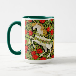 Merry Christmas Unicorn Red Green White Mugg