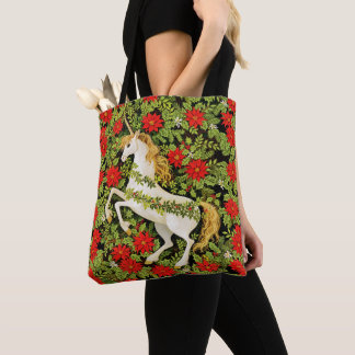 Merry Christmas Unicorn Red Green White Tygkasse