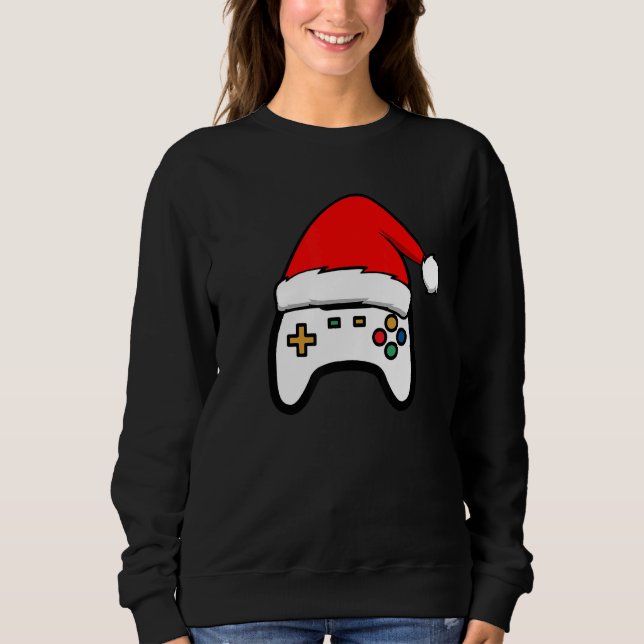 Merry Christmas Video Game Santa Hat  For Gamer Bo T Shirt (Framsida)