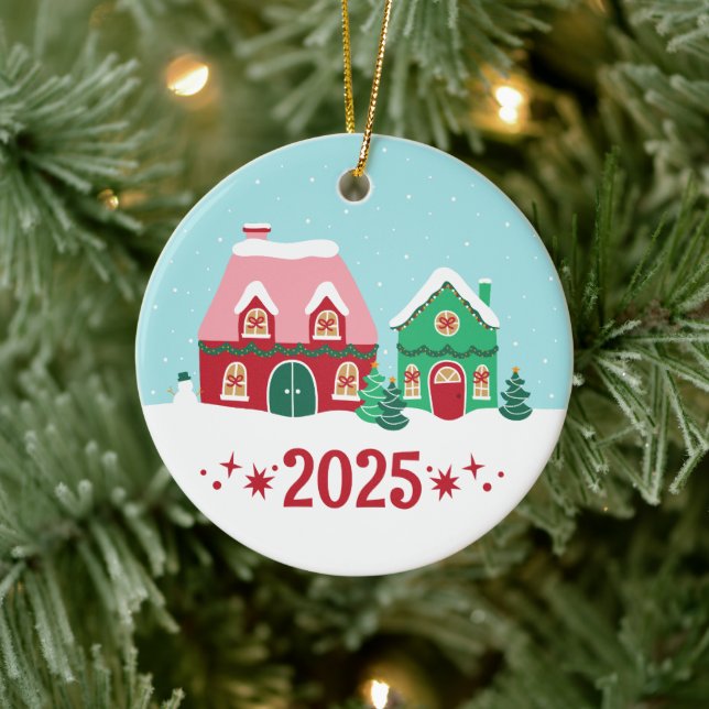 Merry Christmas Village Annual Ornament (Träd)