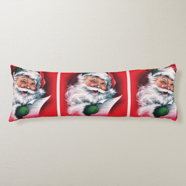 Merry Christmas,vintage,retro,Santa claus,happy Kroppskudde (Framsidan)