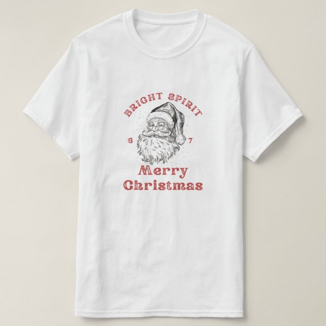 Merry Christmas Vintage Santa T-Shirt –  (Design framsida)