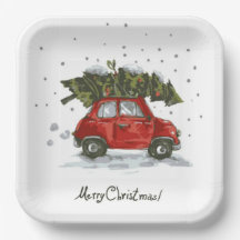 Merry Christmas vintage winter greeting card