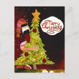 Merry Christmas vrolijk kerstfeest kerstboom eend Vykort