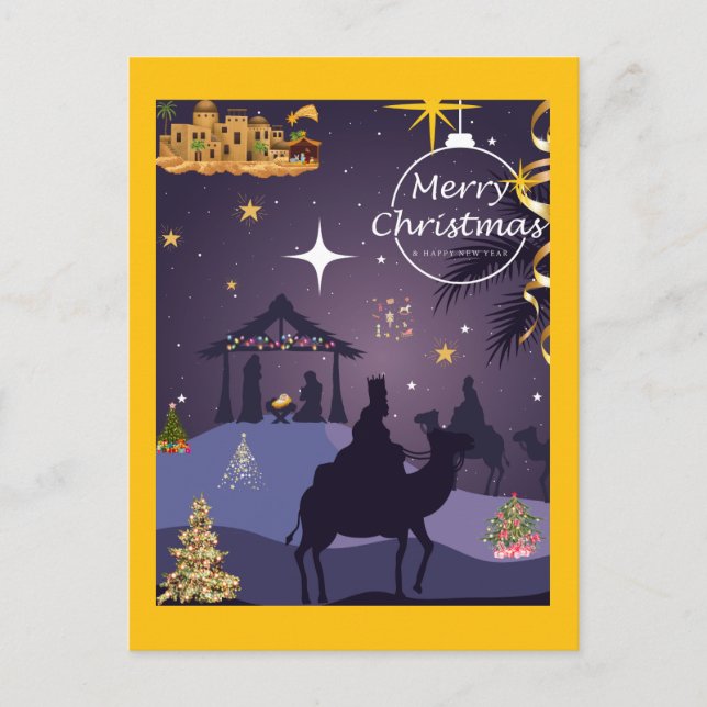 Merry Christmas.  Vykort (Framsida)