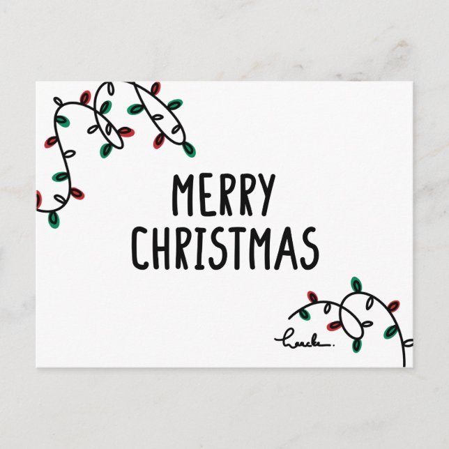 merry christmas  vykort (Framsida)