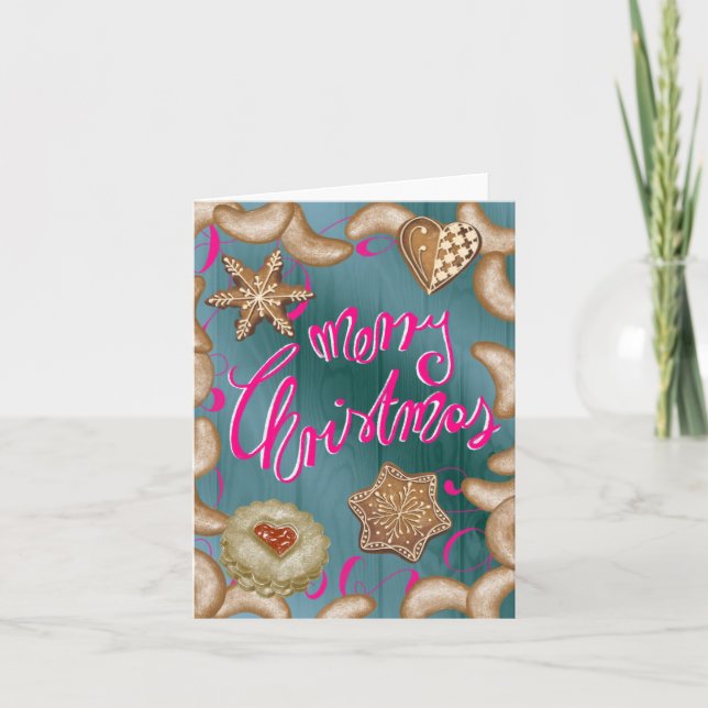 Merry Christmas - Weihnachtsgrüße Kort (Framsida)