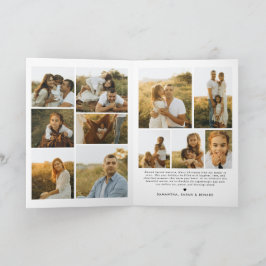 Merry Christmas Whimsical Script  Family 12 Photos Helgkort