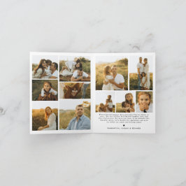 Merry Christmas Whimsical Script  Family 12 Photos Helgkort