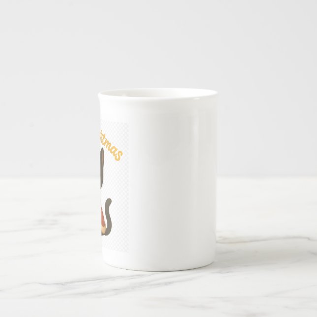 Merry Christmas with Emi the Black Cat Benporslin Mugg (Framsidan)