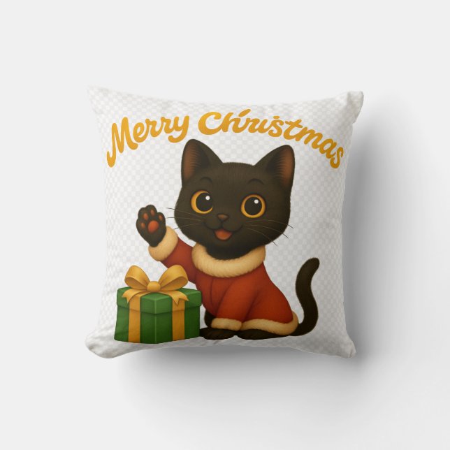 Merry Christmas with Emi the Black Cat Kudde (Framsida)