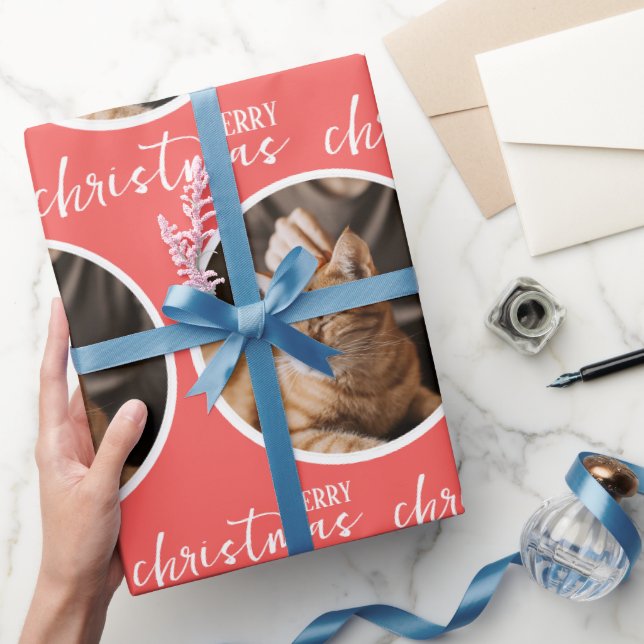 Merry Christmas with One Circle Photo Presentpapper (Gifting)