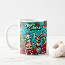 Merry Christmas with Winter Reindeer holiday gift  Kaffemugg