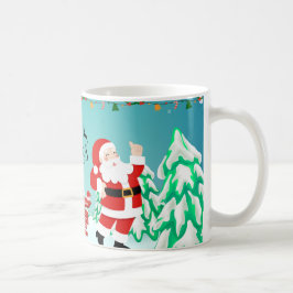 Merry Christmas with Winter Reindeer holiday gift Kaffemugg