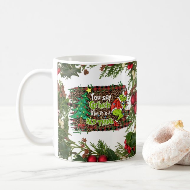 Merry Christmas with Winter Reindeer holiday gift  Kaffemugg (Med munk)