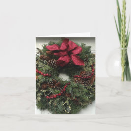 Merry Christmas Wreath Helgkort