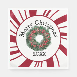 Merry Christmas Wreath Pappersservett