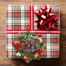 Merry Christmas Wreath Photo Personalized Family N