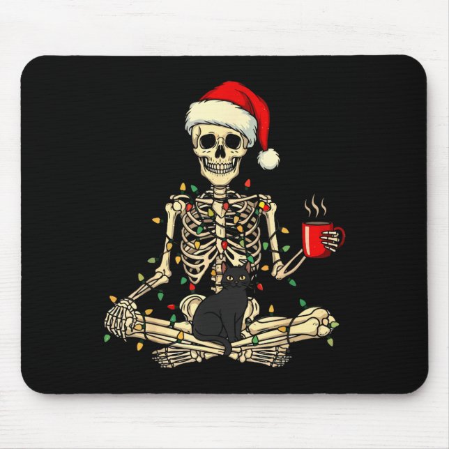 Merry Christmas Xmas Skull Skeleton Funny Matching Musmatta (Framsidan)
