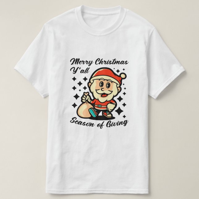 Merry Christmas Y’all T Shirt (Design framsida)