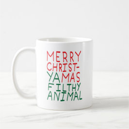 Merry Christmas ya filthy animal typography Kaffemugg