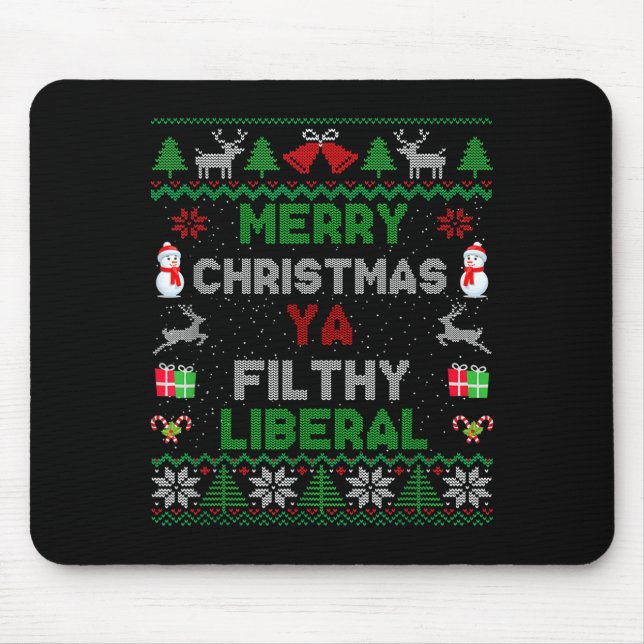Merry Christmas Ya Filthy Liberal Ugly Knit  Musmatta (Framsidan)