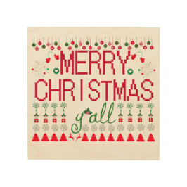 "Merry Christmas Y'all" Ugly Sweater Trätavla